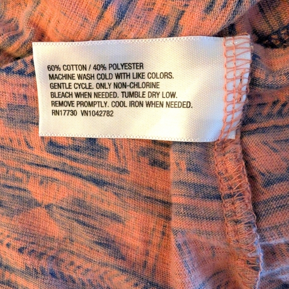 Mossimo Supply Co. Women's Blue and Orange Patterned Tank Top Cotton Size S - Picture 6 of 8